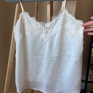 Lace cream colored tank top